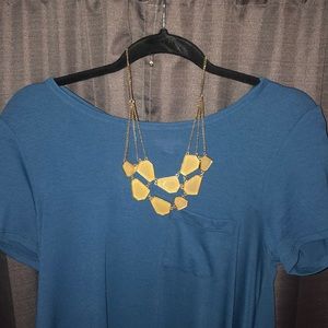 Chunky gold statement necklace